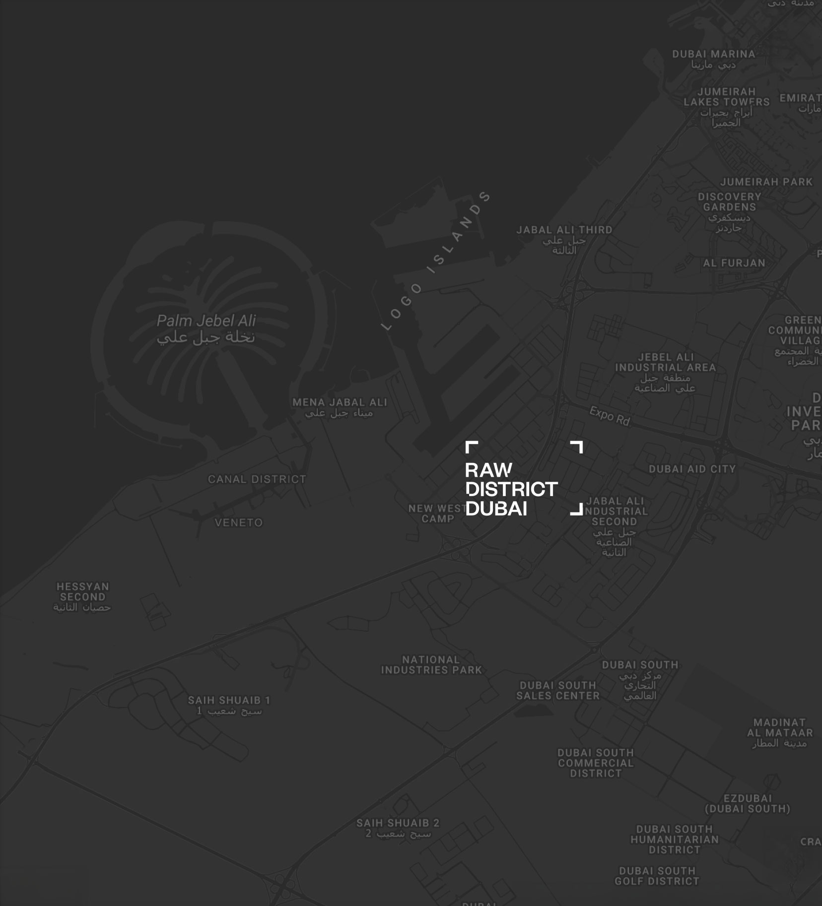 Raw District location map